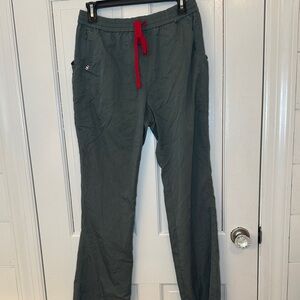 Mediclo Tencel Spruce Green Bali Flare Scrub Pants size M EUC
